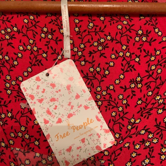 Free People Clara Tie-Front Tunic in Red - Picture 10 of 16